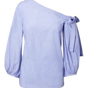 Cotton off shoulder puff sleeve blouse